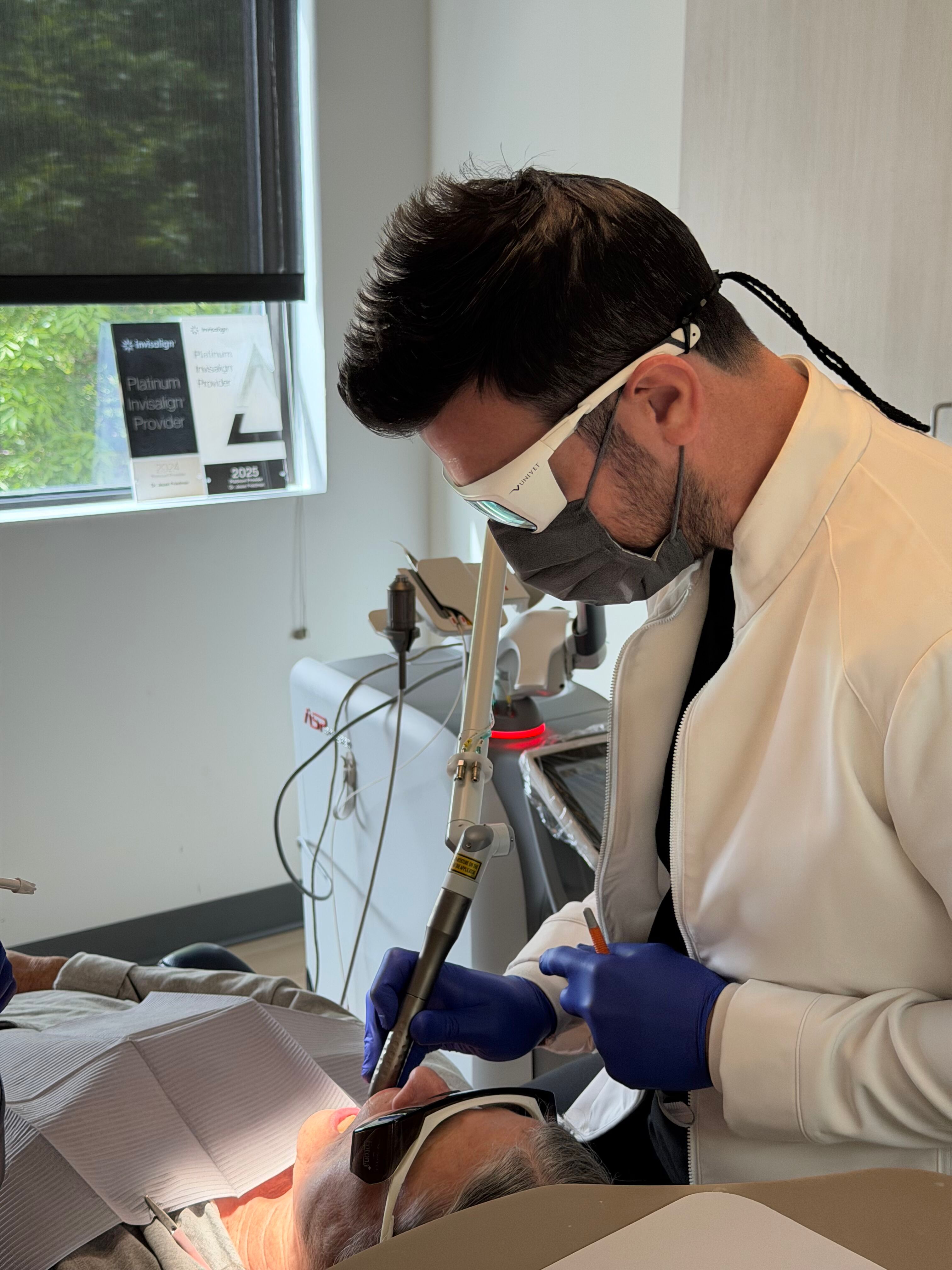 Dr. Jesse Friedman performing NightLase laser therapy for sleep apnea treatment