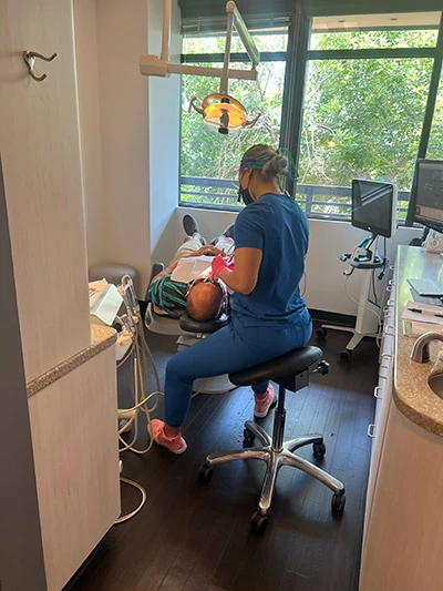 patient receiving cosmetic dentistry services at Boulder Smile Design